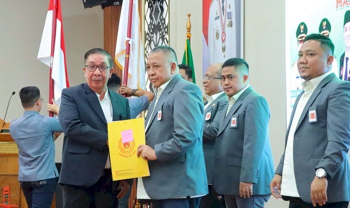 Anton Nurdin saat dilantik menjadi Ketua KONI Palembang/ist