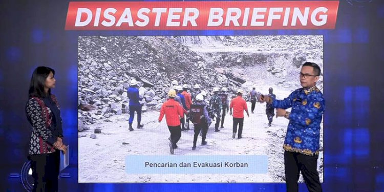 Kepala Pusat Data, Informasi, dan Komunikasi Kebencanaan BNPB, Abdul Muhari, dalam konferensi pers virtual, pada Senin malam, 2 Juni 2025/Repro
