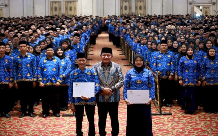 Gubernur Sumsel Herman Deru saat pelantikan PPPK/ist