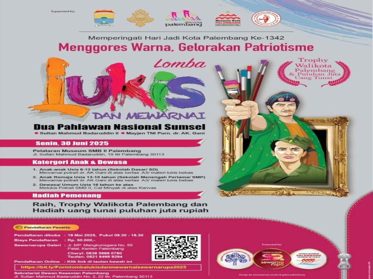 Flyer lomba lukis Pahlawan Sumsel/ist