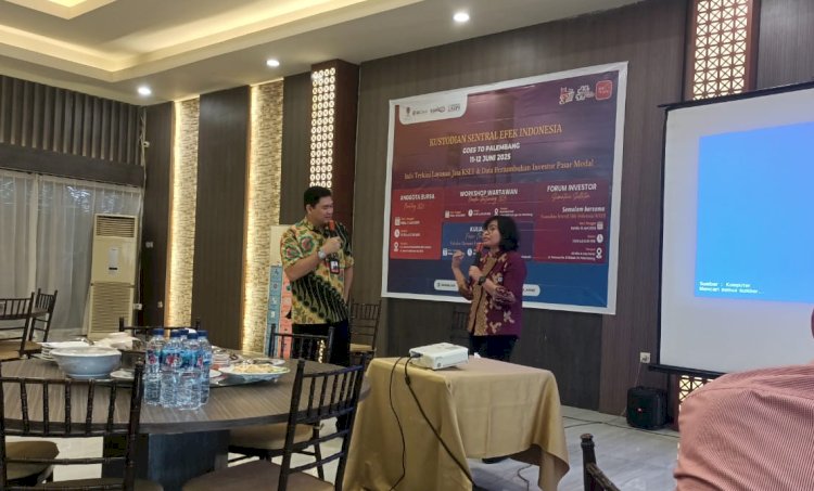 Suasana pada saat kegiatan paparan tentang pasar modal/ist